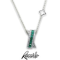 Collana Recarlo Donna in Oro Smeraldo 0.16 Ct P10FM001/SM-45 - P10FM001/SM-45